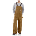 R41 - Carhartt Duck Zip-to-Thigh Bib Overall/Quilt Lined (CLEARANCE)