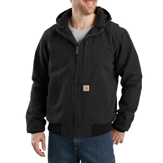 103371 FULL SWING® LOOSE FIT WASHED DUCK FLEECE-LINED ACTIVE JAC (CLEARANCE)